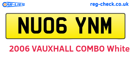 NU06YNM are the vehicle registration plates.