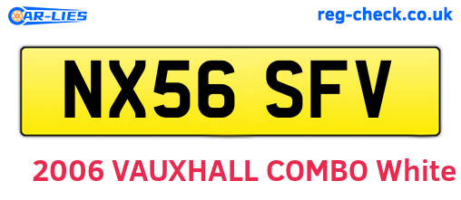 NX56SFV are the vehicle registration plates.