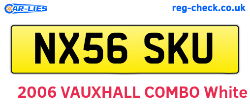 NX56SKU are the vehicle registration plates.
