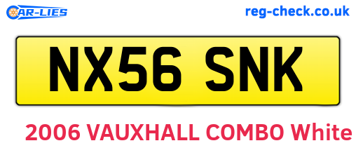 NX56SNK are the vehicle registration plates.