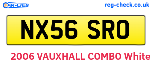 NX56SRO are the vehicle registration plates.