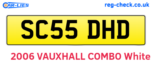 SC55DHD are the vehicle registration plates.