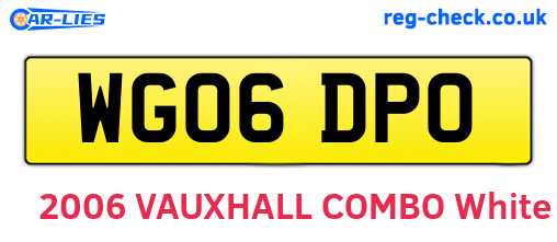 WG06DPO are the vehicle registration plates.