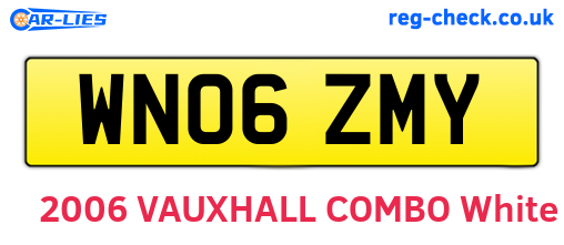 WN06ZMY are the vehicle registration plates.