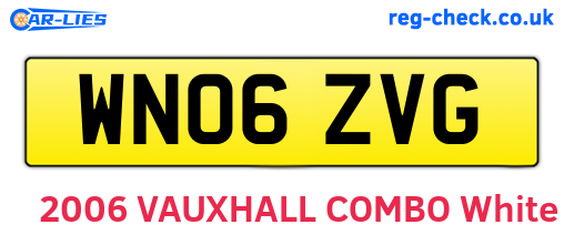 WN06ZVG are the vehicle registration plates.