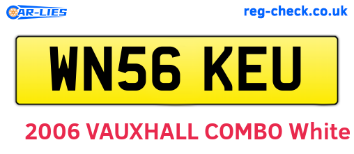 WN56KEU are the vehicle registration plates.