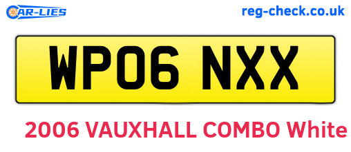 WP06NXX are the vehicle registration plates.