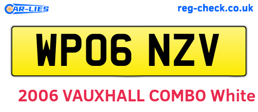 WP06NZV are the vehicle registration plates.