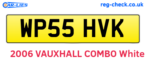 WP55HVK are the vehicle registration plates.
