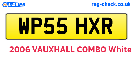 WP55HXR are the vehicle registration plates.