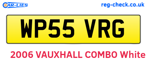 WP55VRG are the vehicle registration plates.
