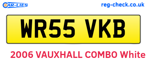 WR55VKB are the vehicle registration plates.