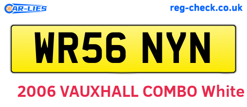 WR56NYN are the vehicle registration plates.