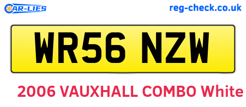 WR56NZW are the vehicle registration plates.