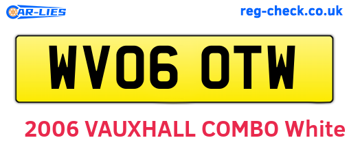 WV06OTW are the vehicle registration plates.