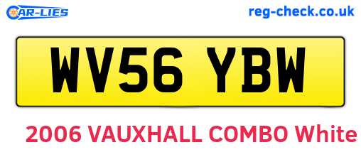WV56YBW are the vehicle registration plates.