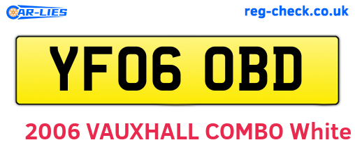YF06OBD are the vehicle registration plates.
