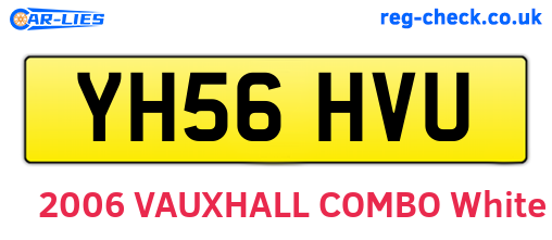 YH56HVU are the vehicle registration plates.