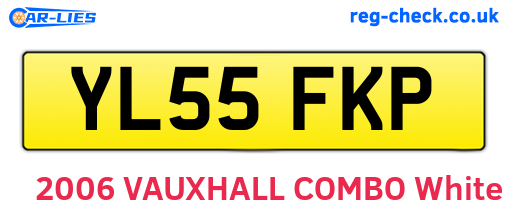 YL55FKP are the vehicle registration plates.