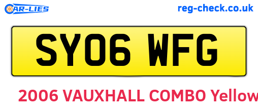 SY06WFG are the vehicle registration plates.
