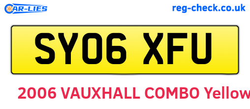 SY06XFU are the vehicle registration plates.