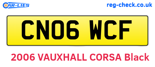 CN06WCF are the vehicle registration plates.