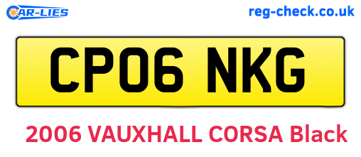 CP06NKG are the vehicle registration plates.