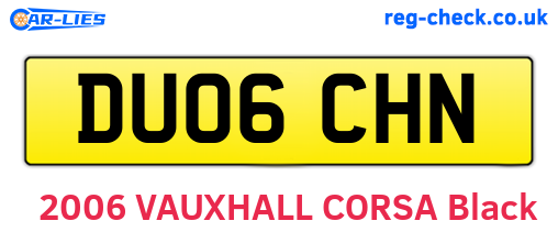 DU06CHN are the vehicle registration plates.