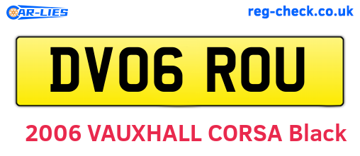 DV06ROU are the vehicle registration plates.