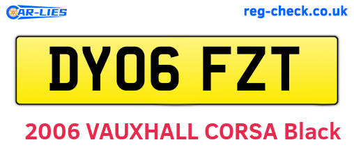 DY06FZT are the vehicle registration plates.