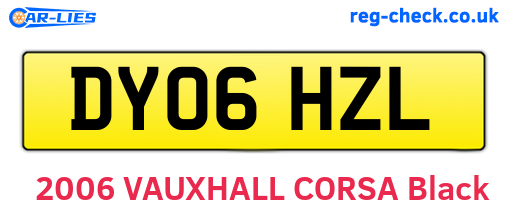 DY06HZL are the vehicle registration plates.