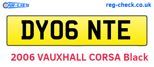 DY06NTE are the vehicle registration plates.