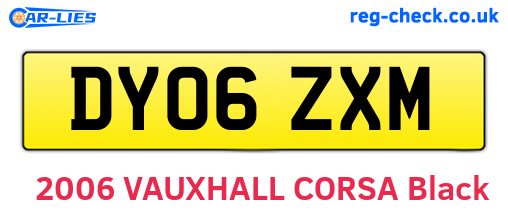 DY06ZXM are the vehicle registration plates.