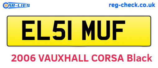 EL51MUF are the vehicle registration plates.