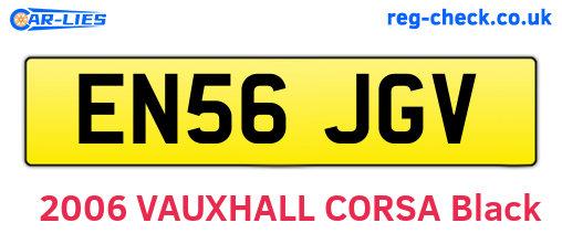 EN56JGV are the vehicle registration plates.