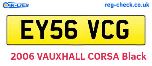 EY56VCG are the vehicle registration plates.