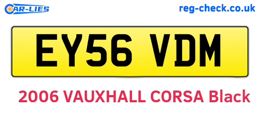 EY56VDM are the vehicle registration plates.