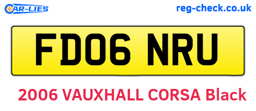 FD06NRU are the vehicle registration plates.