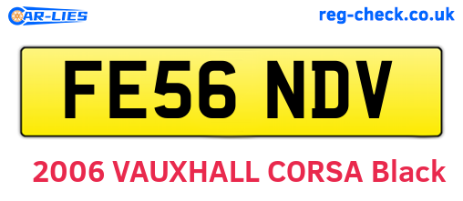 FE56NDV are the vehicle registration plates.