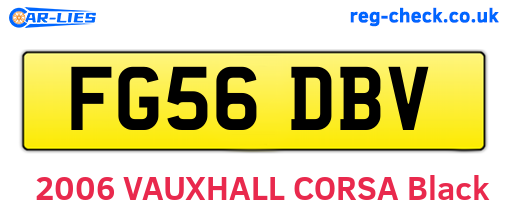 FG56DBV are the vehicle registration plates.
