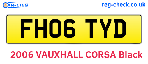 FH06TYD are the vehicle registration plates.