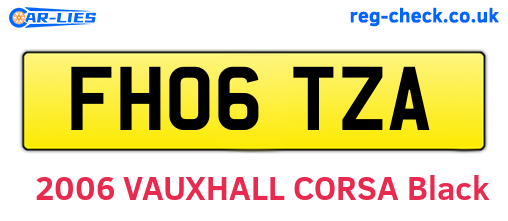 FH06TZA are the vehicle registration plates.