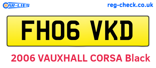 FH06VKD are the vehicle registration plates.