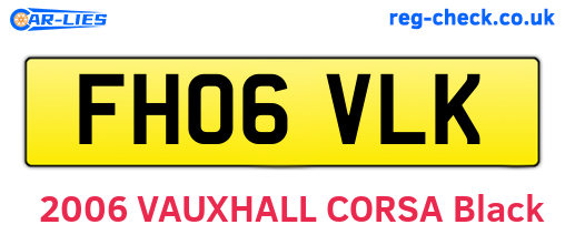 FH06VLK are the vehicle registration plates.