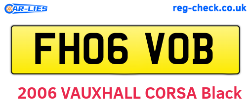FH06VOB are the vehicle registration plates.