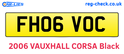 FH06VOC are the vehicle registration plates.