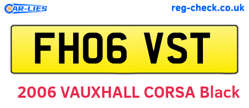 FH06VST are the vehicle registration plates.