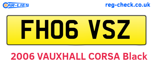 FH06VSZ are the vehicle registration plates.