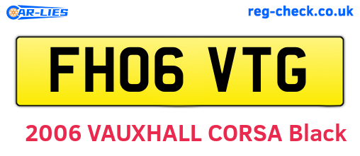 FH06VTG are the vehicle registration plates.