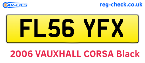 FL56YFX are the vehicle registration plates.